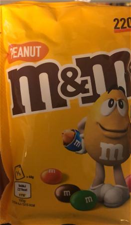 m&m geel peanut